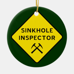 Sinkhole Inspector Ornament