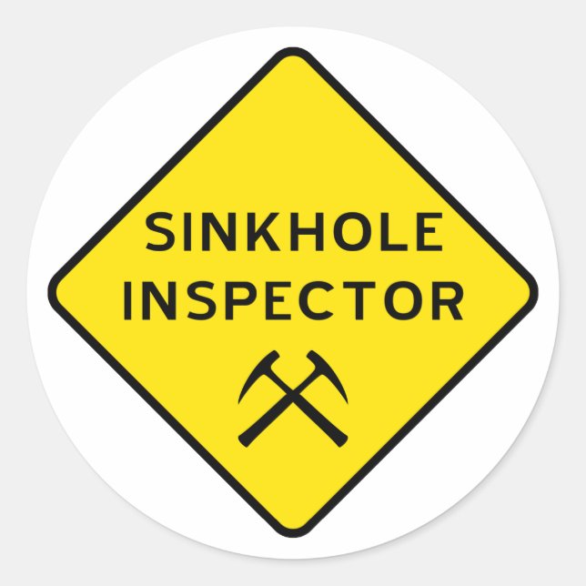 Sinkhole Inspector Sticker (Front)