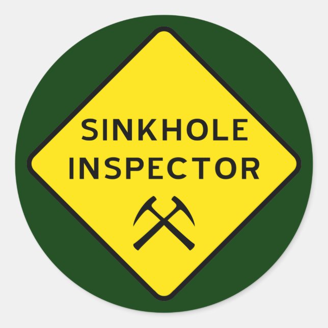 Sinkhole Inspector Sticker (Front)