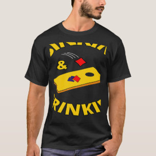 Sinkin and Drinkin Cornhole Bean Bag Game Fan Sack T-Shirt
