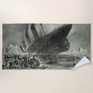 Sinking RMS Titanic Beach Towel