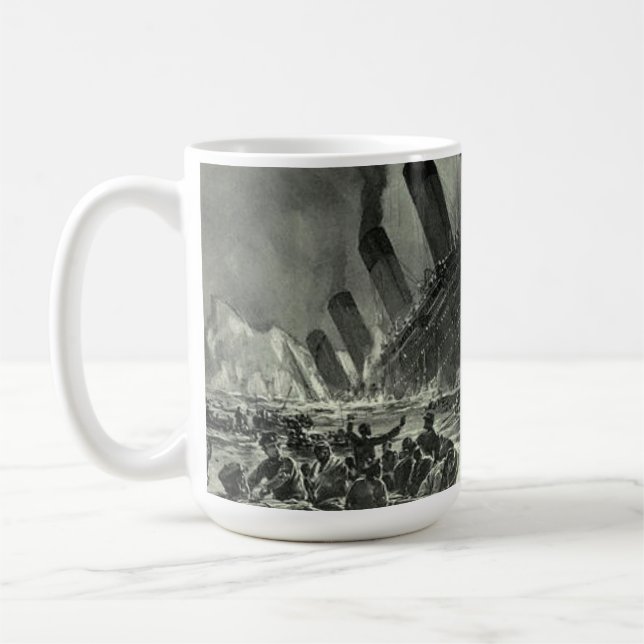 Sinking RMS Titanic Coffee Mug (Left)
