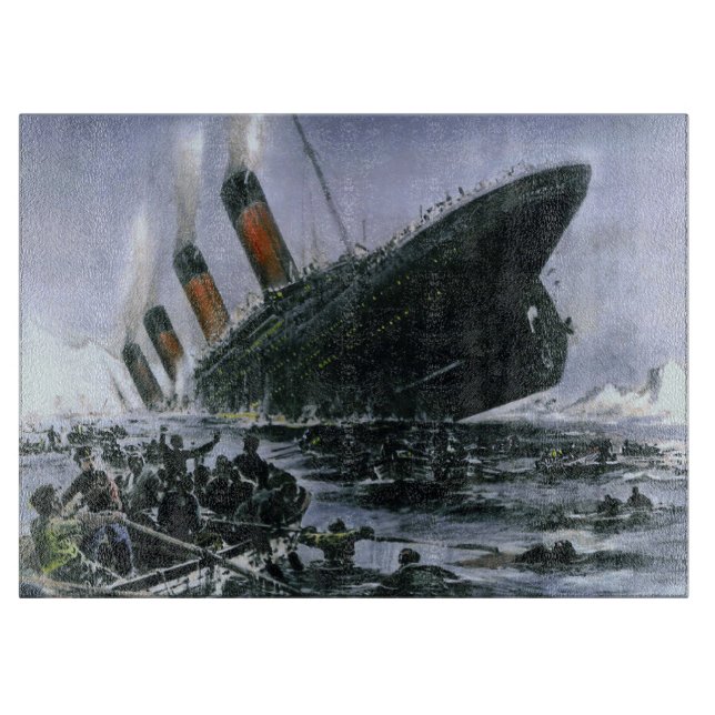 Sinking RMS Titanic Cutting Board (Front)