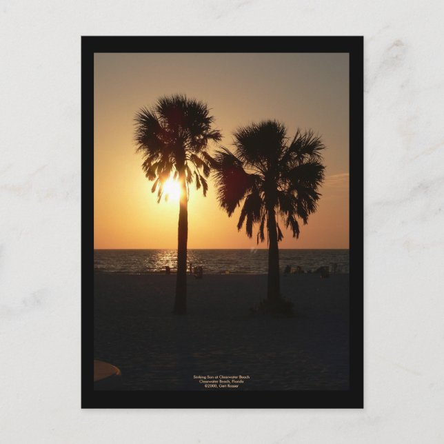 Sinking Sun at Clearwater Beach, Florida Postcard (Front)