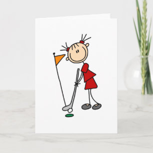 Sinking The Putt From The Green Bag Card