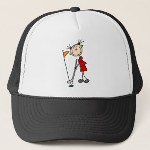 Sinking The Putt From The Green Bag Trucker Hat