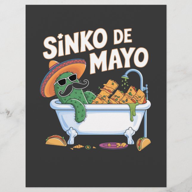 Sinko de Mayo Cinco De Mayo Cactus Funny  Flyer (Front)