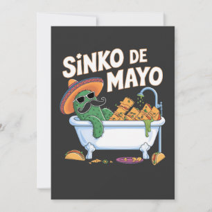Sinko de Mayo Cinco De Mayo Cactus Funny Invitation