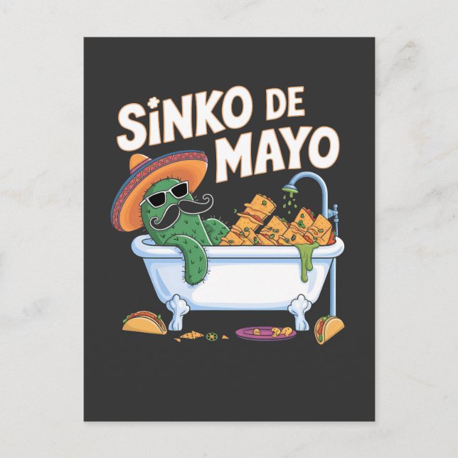 Sinko de Mayo Cinco De Mayo Cactus Funny  Postcard (Front)