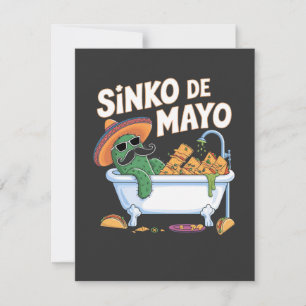 Sinko de Mayo Cinco De Mayo Cactus Funny  Thank You Card
