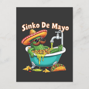 Sinko de Mayo"Funny Cinco de Mayo Cactus  Holiday Postcard