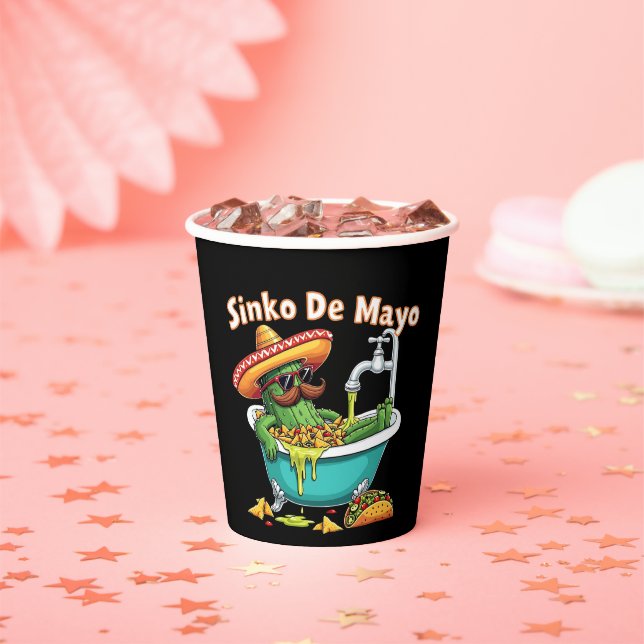 Sinko de Mayo"Funny Cinco de Mayo Cactus  Paper Cups (Insitu)