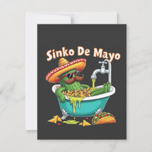 Sinko de Mayo"Funny Cinco de Mayo Cactus Thank You Card