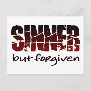 Sinner but forgiven postcard