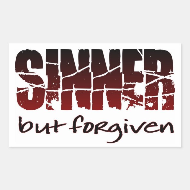 Sinner but forgiven sticker (Front)