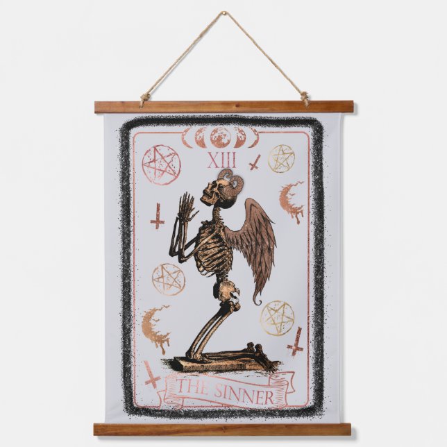 Sinner Tarot Card Hanging Tapestry (Front)