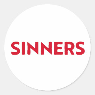 Sinners Classic Round Sticker