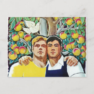 Sino Soviet Cooperation Postcard