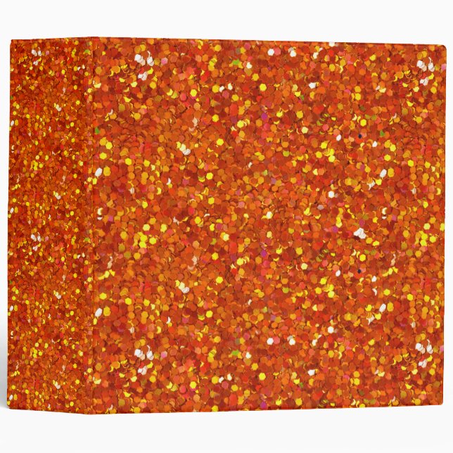 Sinopia Orange Glitter Binder (Front/Spine)