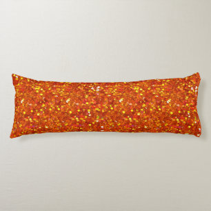 Sinopia Orange Glitter Body Pillow
