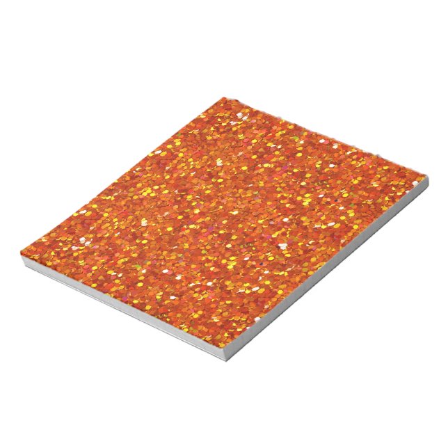 Sinopia Orange Glitter Notepad (Rotated)