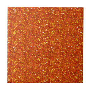 Sinopia Orange Glitter Tile