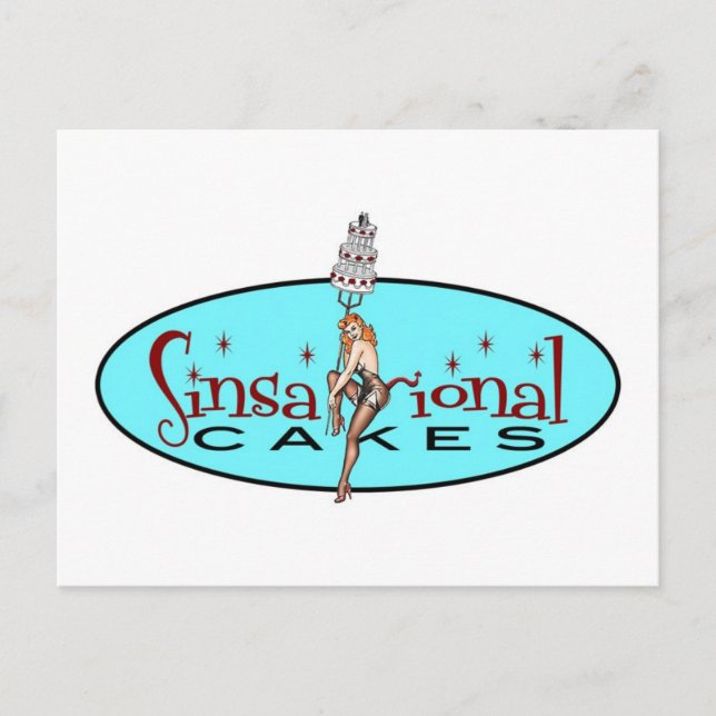 Sinsational Cakes - Postcard (Front)