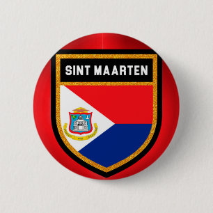 Sint Maarten Flag 2 Inch Round Button