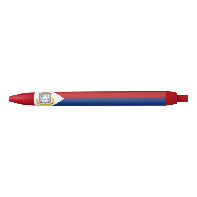 Sint Maarten Flag Black Ink Pen (Front)