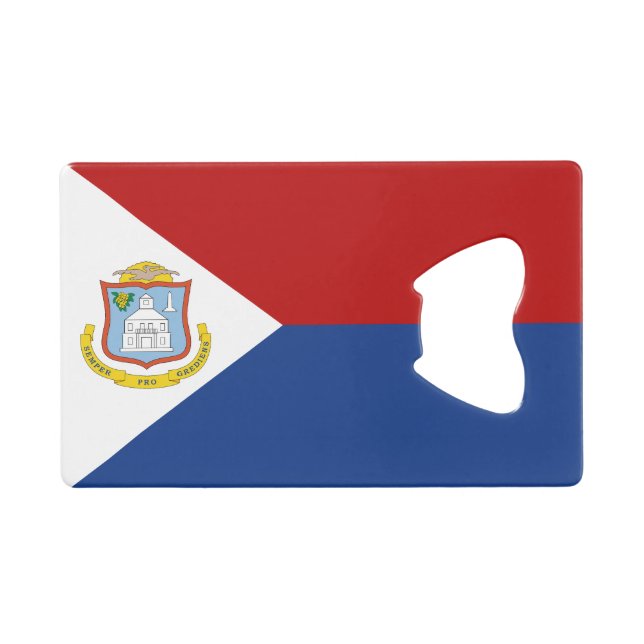 Sint Maarten Flag Credit Card Bottle Opener (Front (Horizontal))