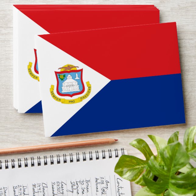 Sint Maarten flag Envelope (Stacked)