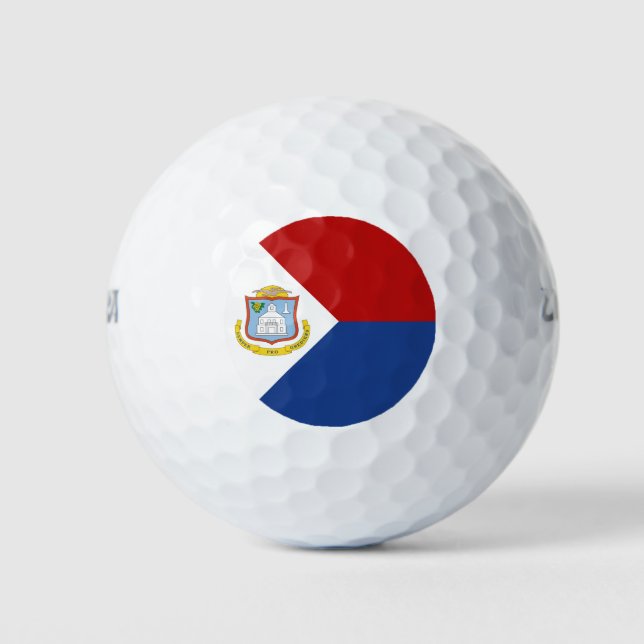 Sint Maarten Flag Golf Balls (Front)