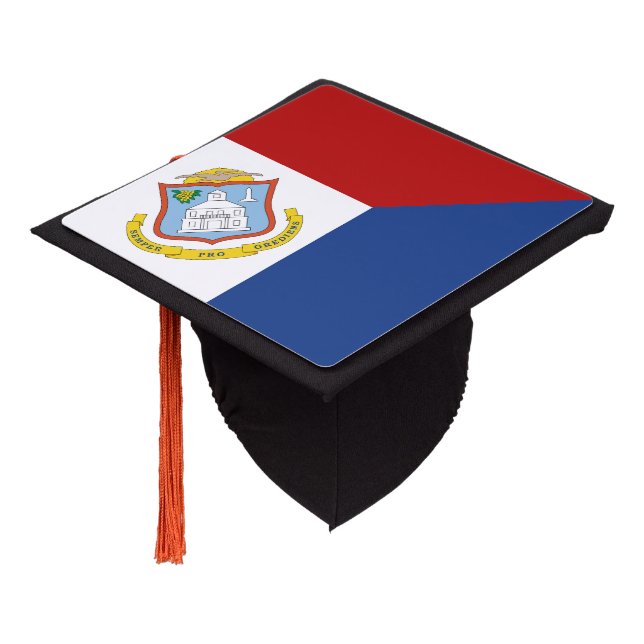 Sint Maarten Flag Graduation Cap Topper (Angled)