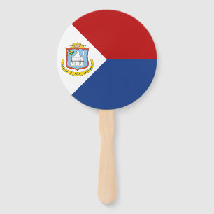 Sint Maarten Flag Hand Fan