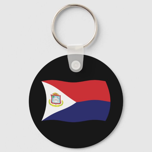 Sint Maarten Flag Keychain (Front)