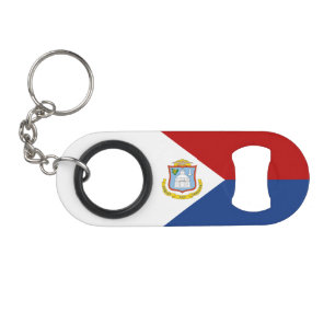 Sint Maarten Flag Keychain Bottle Opener