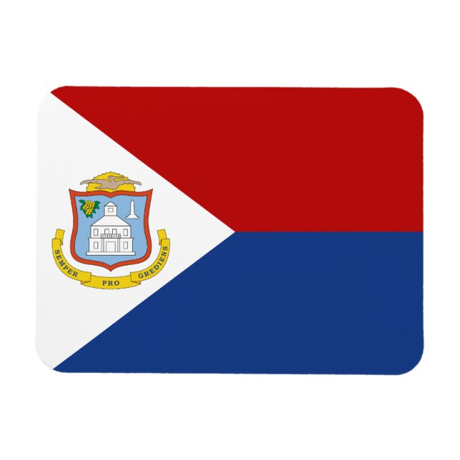 Sint Maarten Flag Magnet (Horizontal)