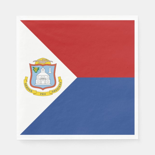 Sint Maarten Flag Napkin (Front)