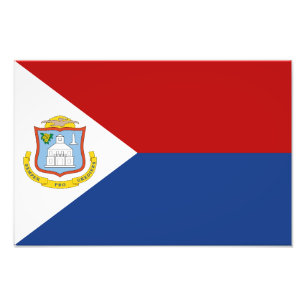 Sint Maarten Flag Photo Print