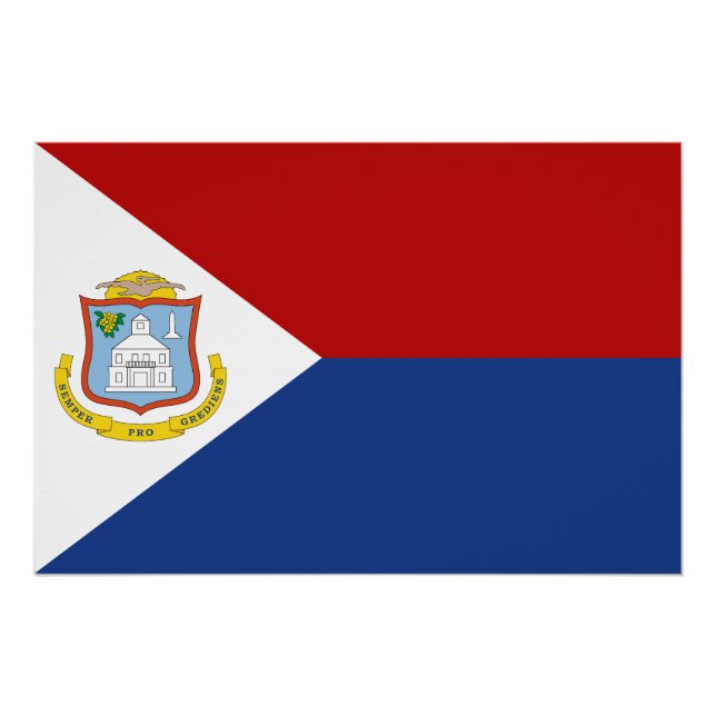 Sint Maarten Flag Poster (Front)