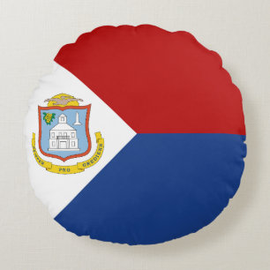 Sint Maarten Flag Round Pillow