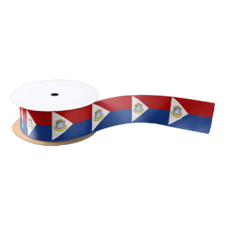 Sint Maarten Flag Satin Ribbon