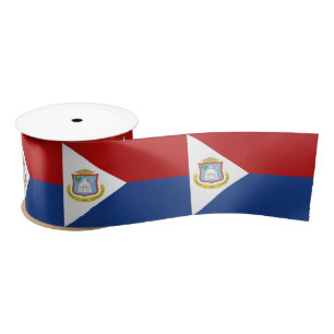 Sint Maarten Flag Satin Ribbon