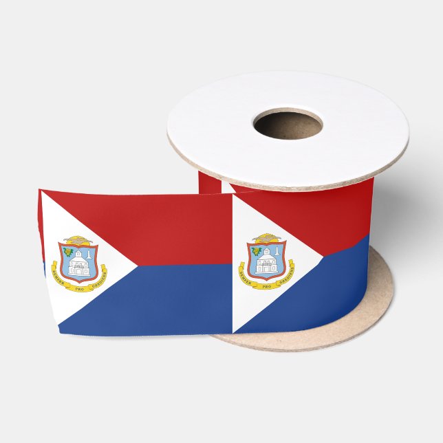 Sint Maarten Flag Satin Ribbon (Spool)