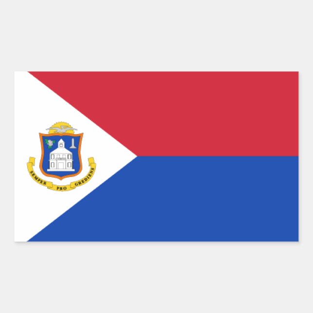 Sint Maarten Flag Sticker (Front)