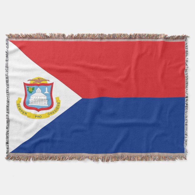 Sint Maarten flag Throw Blanket (Front)