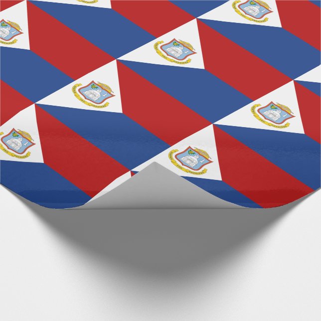 Sint Maarten Flag Wrapping Paper (Corner)