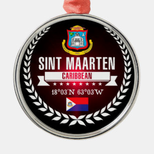 Sint Maarten Metal Ornament