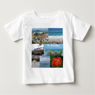 Sint Maarten-Saint Maarten Photo Collage Baby T-Shirt