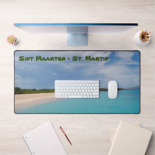 Sint Maarten - St. Martin Beach Scene Desk Mat